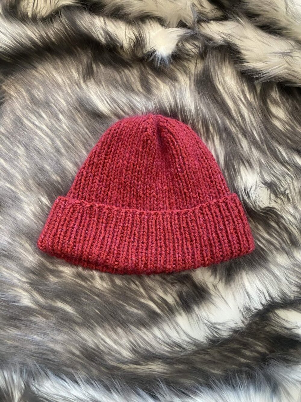 Handmade Red Knit Beanie